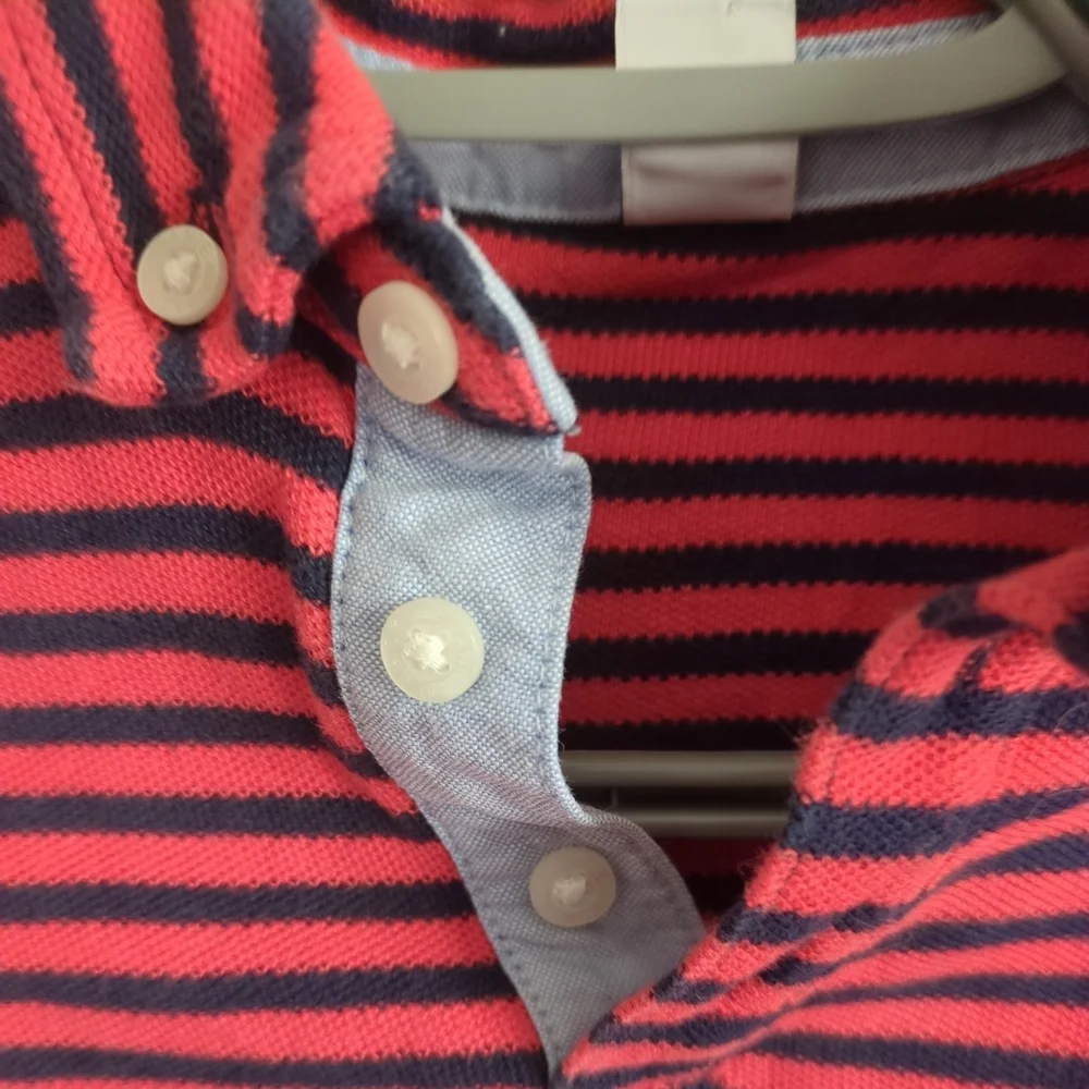 Janie and Jack Striped Pique Polo Crimson Stripe‎ Size 12-18 months - Picture 4 of 7